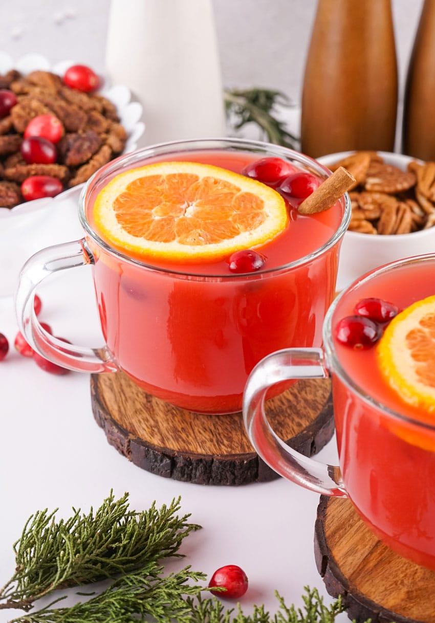hot christmas punch                in two small glasses