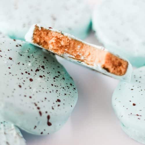 reese's peanut butter eggs copycat that colored to look like robin's eggs