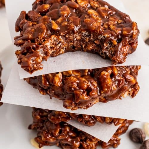 a stack of copycat little debbie star crunch cookies