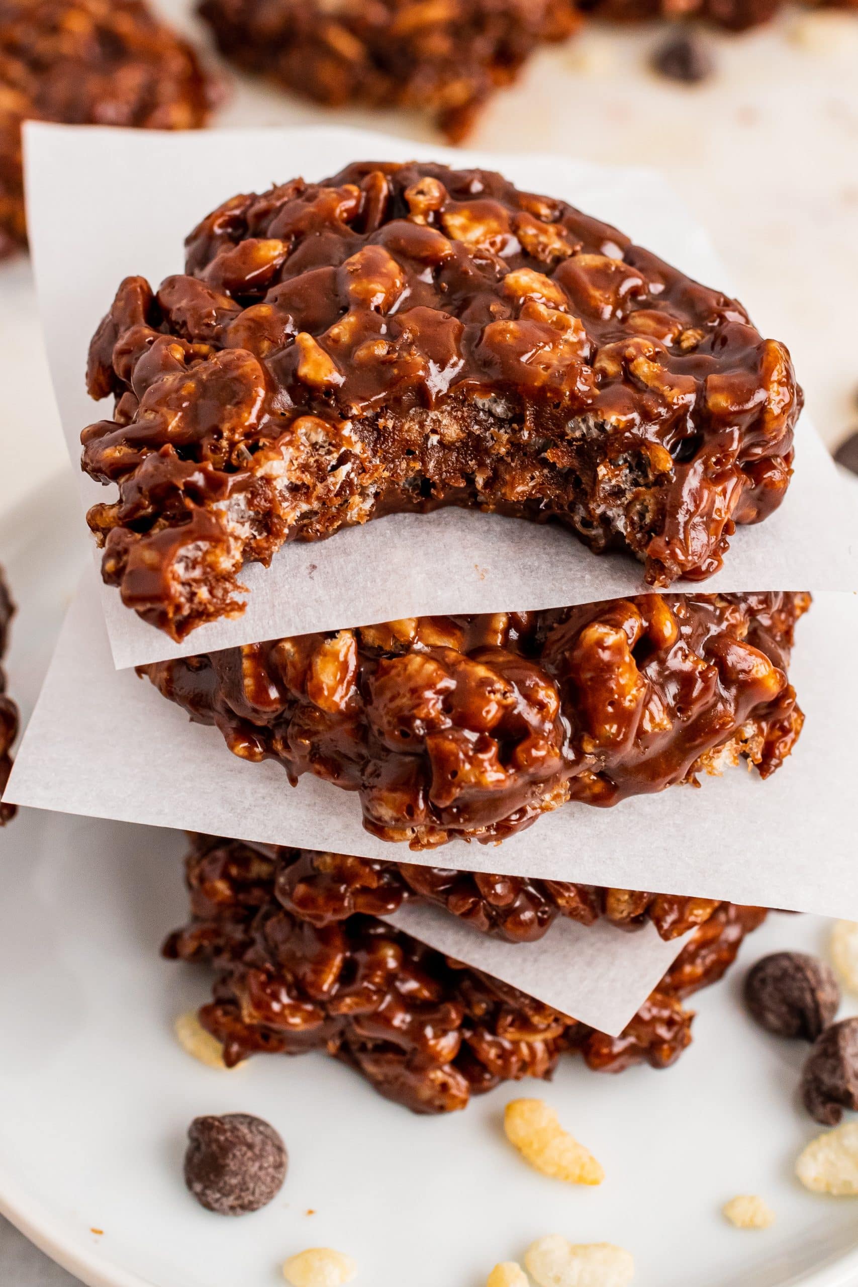 a stack of copycat little debbie star crunch cookies
