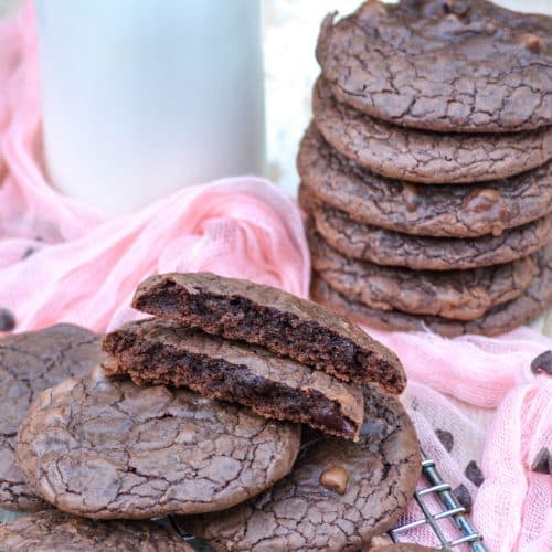 brownie cookies on a wire rack