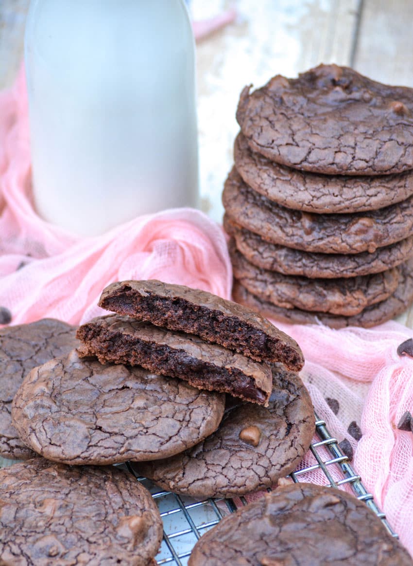 Brownie Cookies brownie cookies on a wire rack