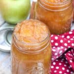 Instant pot apple pie filling in two glass mason jars
