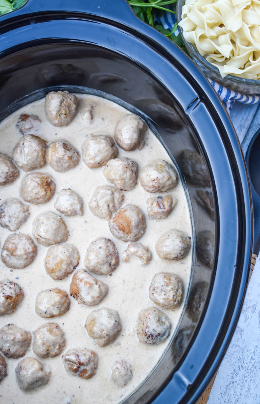 creamy swedish meatballs a black crock