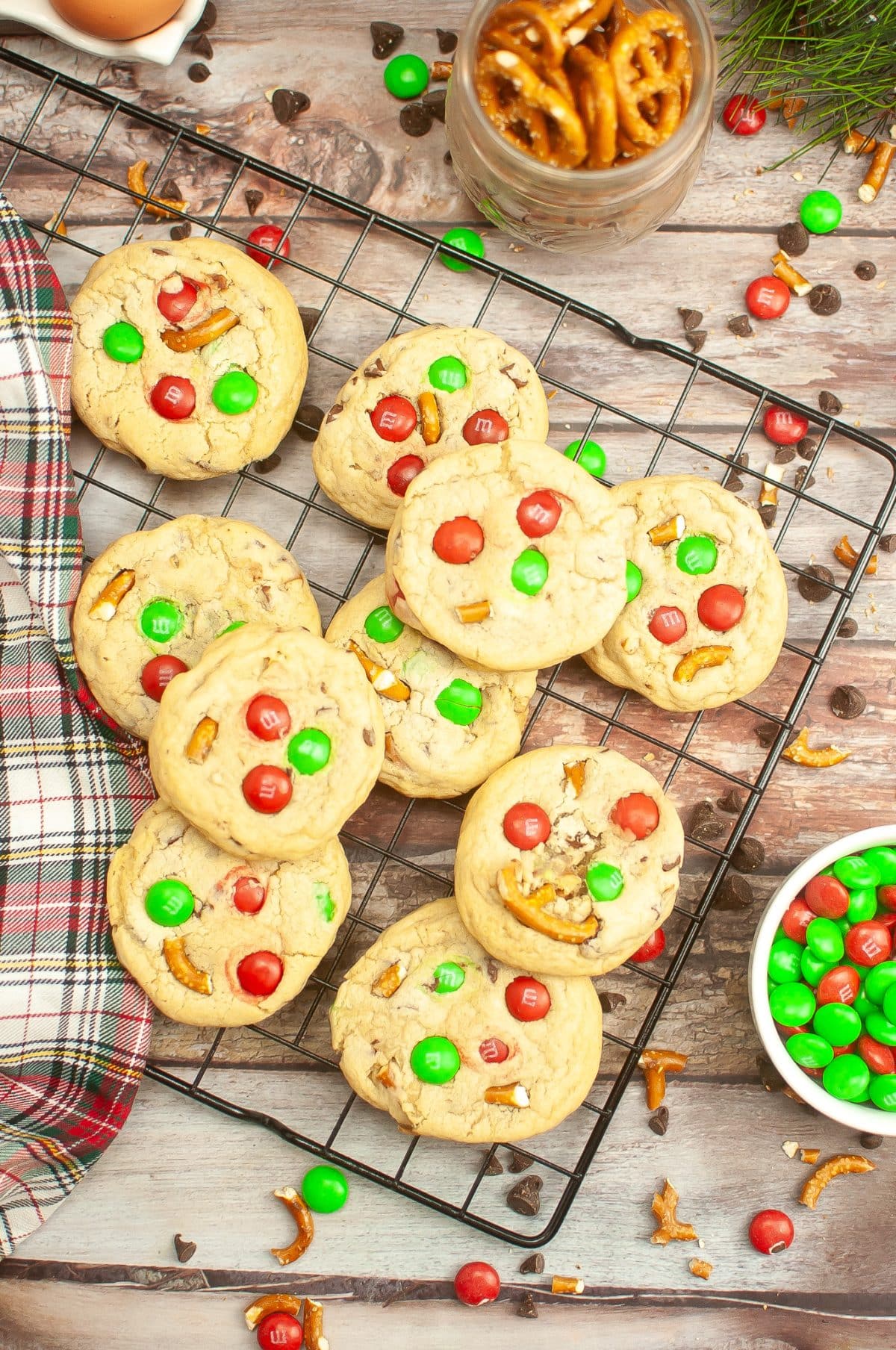 easy christmas cookies for santa cooling on a wire rack