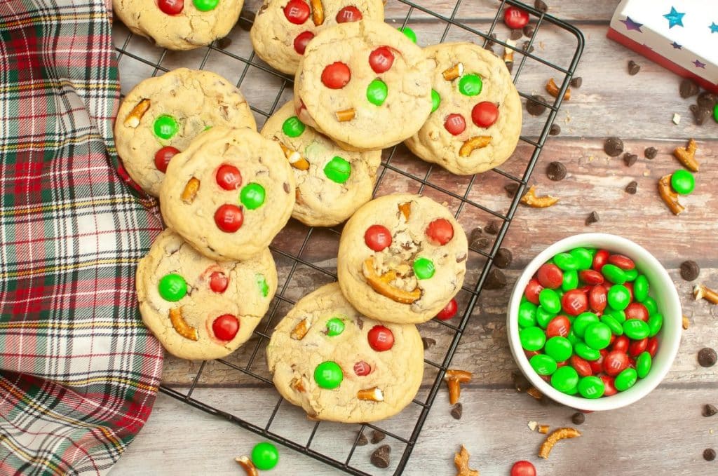 easy christmas cookies for santa cooling on a wire rack