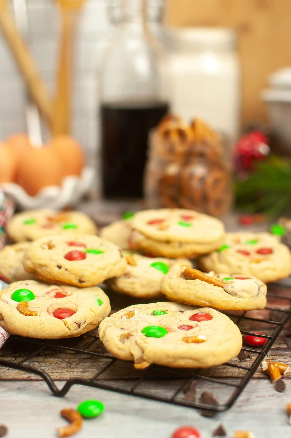 easy christmas cookies for santa cooling on a wire rack