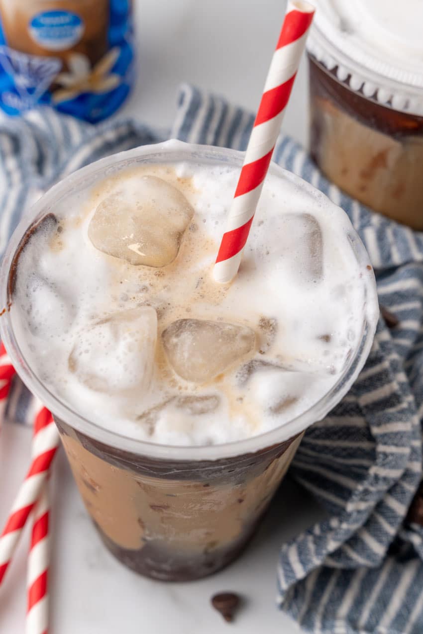 tiktok crackle coffee in a plastic cup