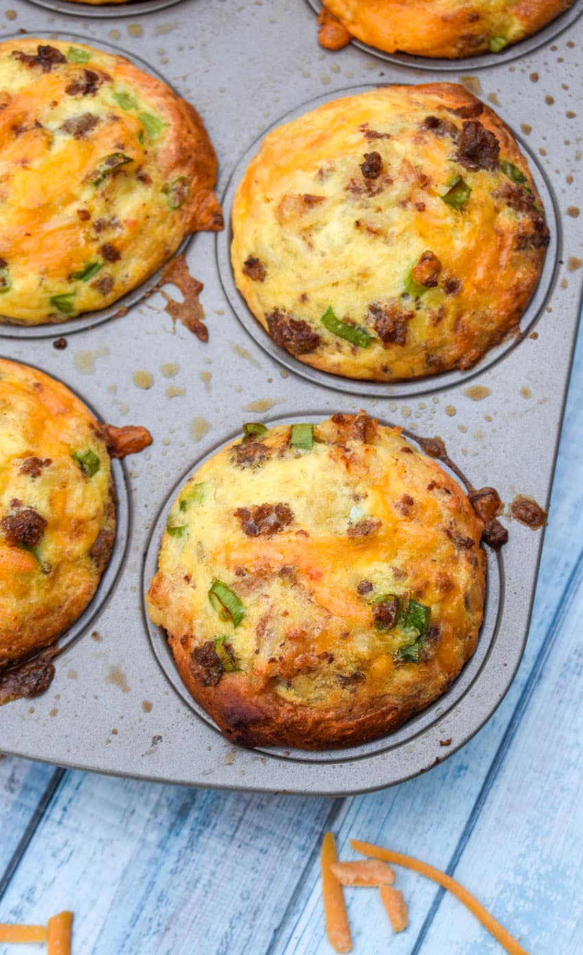 kitchen sink muffins in a metal muffin tin