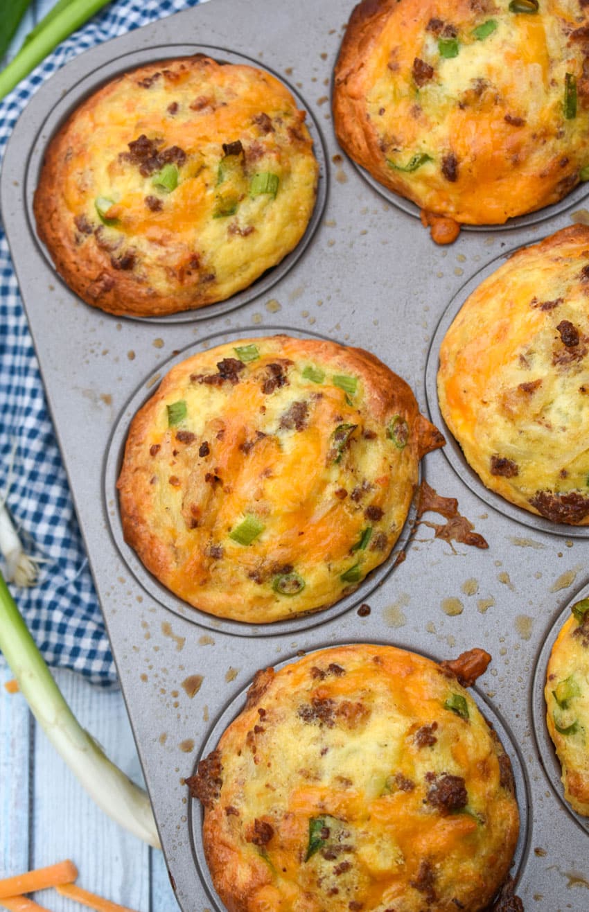 kitchen sink muffins in a metal muffin tin