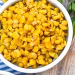 the best canned corn in two small white bowls