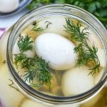 easy homemade pickled eggs in a glass jar